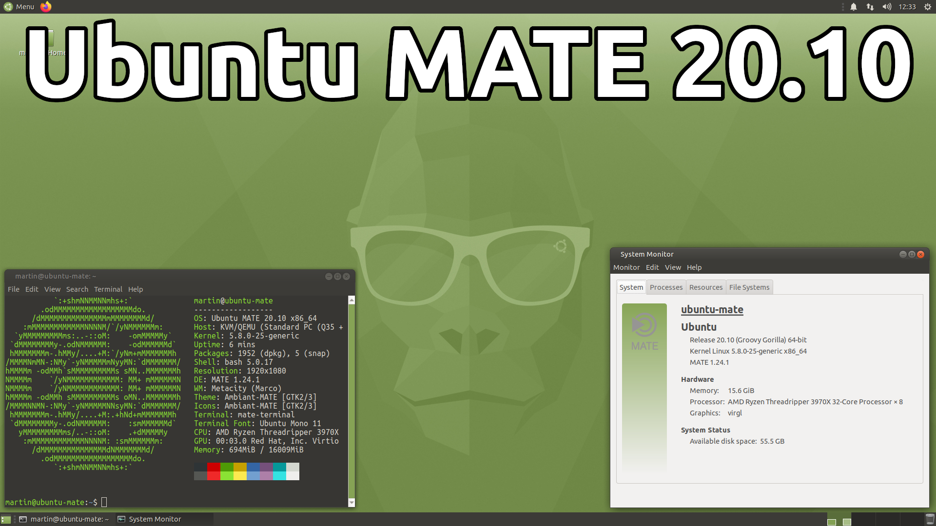 Ubuntu MATE 20.10 (Groovy Gorilla)